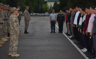 Военный институт принимает 46 новобранцев из Туркестанской области