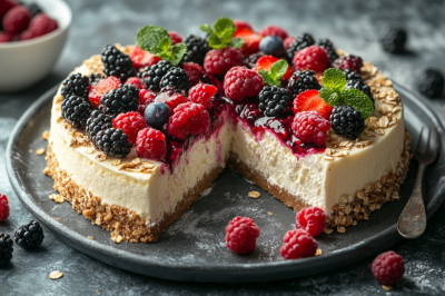 Творог и ягоды в духовке: полезный торт, который не вредит фигуре, &mdash; всего 5 ингредиентов