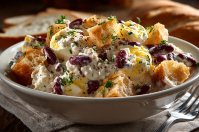 Натираю плавленые сырки и кидаю в салатник фасоль &mdash; салат &laquo;Нежданчик&raquo; за 5 минут: сытнее оливье и проще винегрета