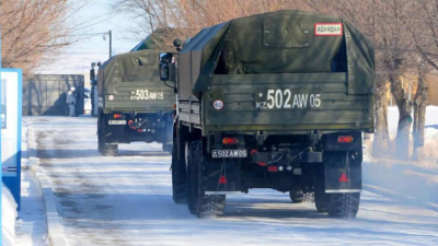 Военную технику перебрасывают в пригород Астаны