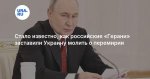 Стало известно, как российские «Герани» заставили Украину молить о перемирии