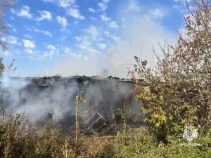 В Бугульме два человека сгорели заживо в частном доме — видео с места