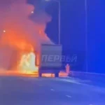 Ночью рядом с Иннополисом сгорел грузовик – видео
