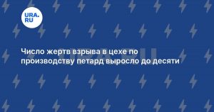 Число жертв взрыва в цехе по производству петард выросло до десяти