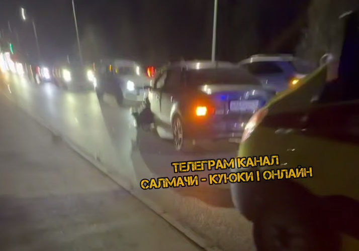 Массовая авария на вьезде в Салмачи — видео